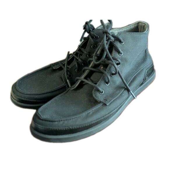 Olukai Nalukai Kapa Boots Men 9.5 Ankle Canvas Lace Up Black Shoes High Top main image 7